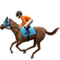 Horse Racing - Medium Light emoji on Apple